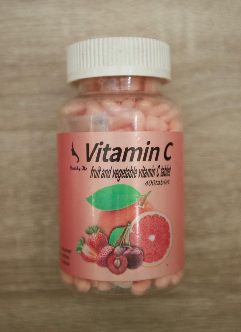 Fruit and vegetables vitamin C tablets boost